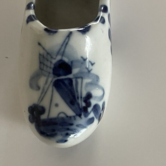 Delft Blue Mini Porcelain Clog Shoe Handpainted Home Decor - Picture 6 of 16